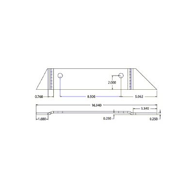 Renfort inférieur support de montage UT,c.trottoir