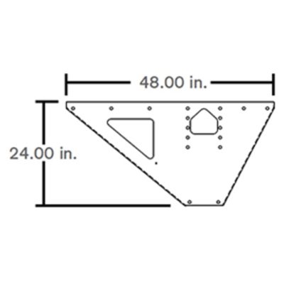 Galvanized wing plate HY'C / S