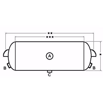 Réservoir 12x29",2p180 deg,supports inversés