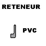 Reteneur joint extérieur polyvinyle noir