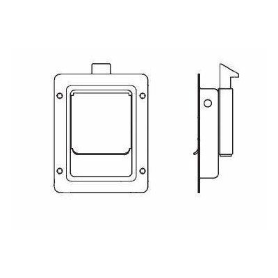 SS paddle handle slam latch, non-locking