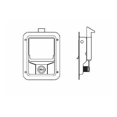 SS paddle handle slam latch