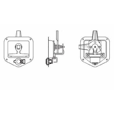 T handle SS compression latch w / c dust shield