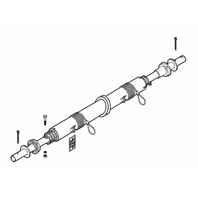 Balancier double câble 83",boitier du ressort 56 "