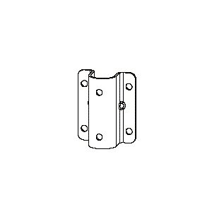 Lock rod bracket galvanized