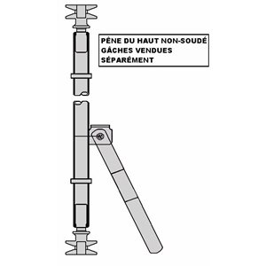 Lock rod kit MC galvanized RH