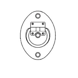 Zinc plated recessed rope ring