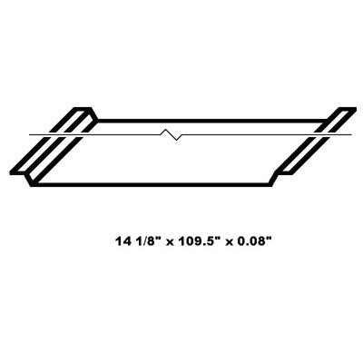 Panneau intercalaire blanc,VG,0.08 x 14.12" x 109.5"