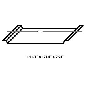 Panneau intercalaire blanc,VG,0.08 x 14.12" x 109.5"