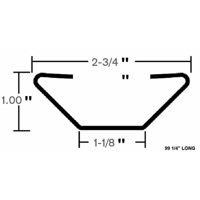 99 1 / 4" galvanized roof bow HY